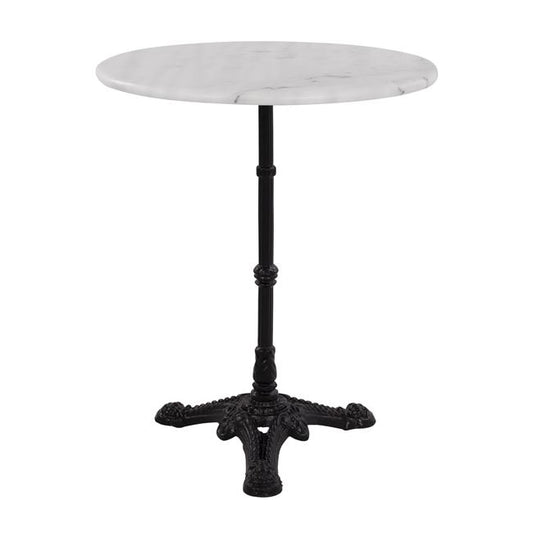 Table with base from cast iron HM5608 with marble Round Φ60Χ71cm image 1