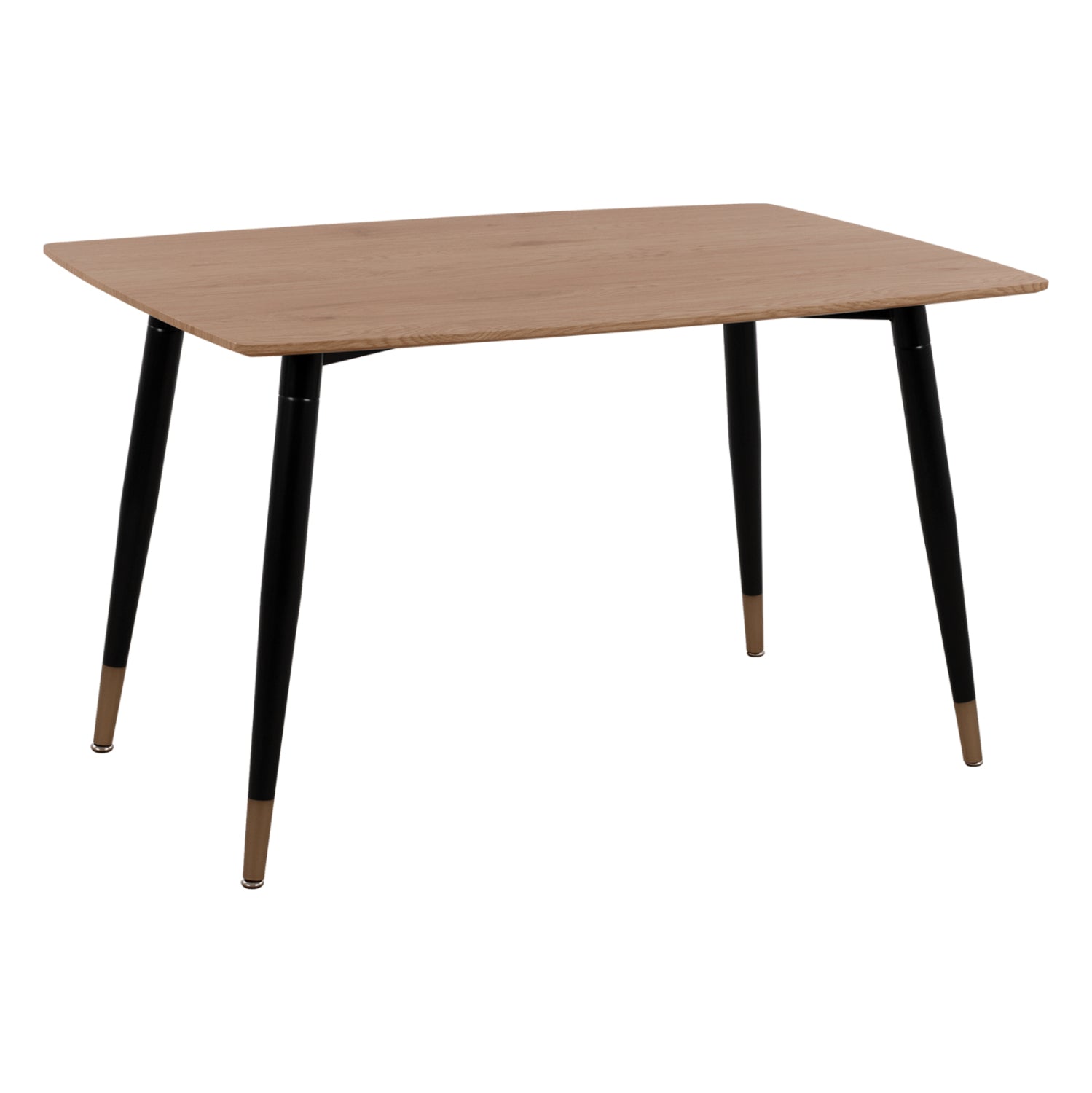 KITCHEN TABLE ALIZA HM8553.01 NATURAL COLOR&BLACK METAL LEGS  120x80x75cm image 1