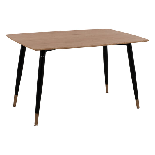 KITCHEN TABLE ALIZA HM8553.01 NATURAL COLOR&BLACK METAL LEGS  120x80x75cm image 1