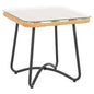 Metallic table HM5717 with wicker beige 50x50x48.5cm image 1