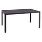 METALLIC TABLE IN GREY WITH GREY GLASS 150x90x75cm HM5767.01 image 1