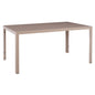 METALLIC RECTANGULAR TABLE IN CAPPUCCINO WITH GLASS 150X90Χ75cm. HM5767.04 image 1