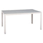 METALLIC TABLE ICE WHITE WITH GLASS HM5767.03 150X90Χ75cm. image 1