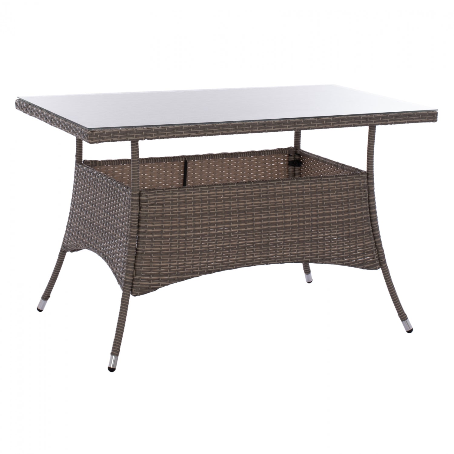 ΤΡΑΠΕΖΙ ΜΕΤΑΛΛΙΚΟ MILITARY RATTAN ΓΚΡΙ HM5141.31 120x70x75Υ εκ. image 1