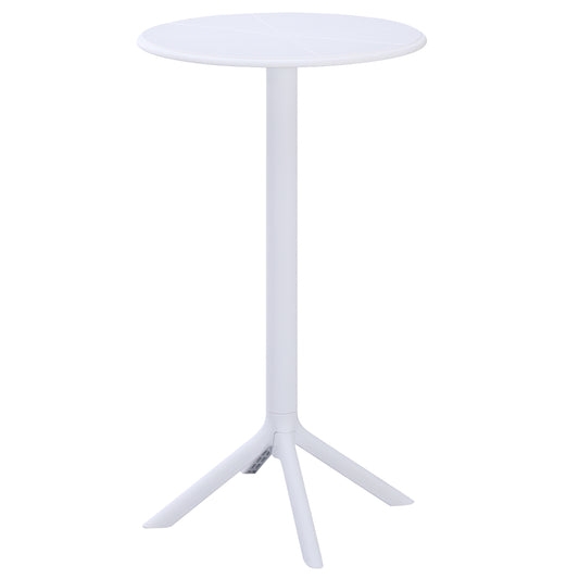 BAR TABLE ROUND TERRIN HM6126.11 POLYPROPYLENE WHITE Φ61x107Hcm. image 1