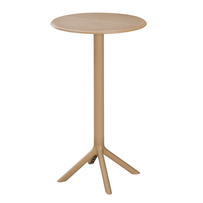 BAR TABLE ROUND TERRIN HM6126.14 POLYPROPYLENE CAPPUCCINO Φ61x107Hcm. image 1