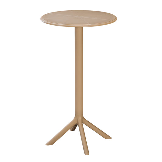 BAR TABLE ROUND TERRIN HM6126.14 POLYPROPYLENE CAPPUCCINO Φ61x107Hcm. image 1