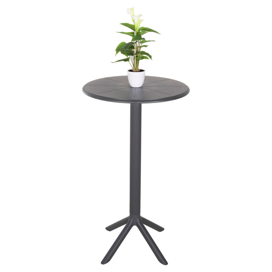 BAR TABLE ROUND TERRIN HM6126.20 POLYPROPYLENE GREY Φ60x106Hcm. image 1
