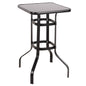 BAR TABLE SQUARE FIGGY HM6066.03 METALLIC BLACK-TEMPERED GLASS 60x60x100Hcm. image 1