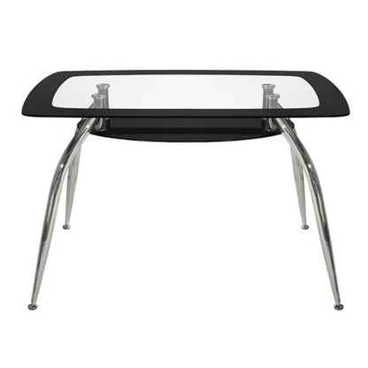 Трапезна маса Norris 120Х75Х75cm Стъкло Черно с Луксозен Дизайн