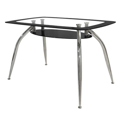 Трапезна маса Norris 120Х75Х75cm Стъкло Черно с Луксозен Дизайн