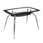 Dining Table Norris 120Χ75Χ75cm HM0086.02 Glass Black image 1