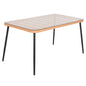 DINING TABLE RECTANGULAR ALLEGRA HM5537.11 BLACK METAL-P.E. RATTAN IN NATURAL 139,5x79,5x73Hcm. image 1