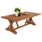 OUTDOOR CROSS LEG DINING TABLE HM5964 RECYCLED TEAK WOOD IN NATURAL COLOR 240x100x75Hcm. image 1