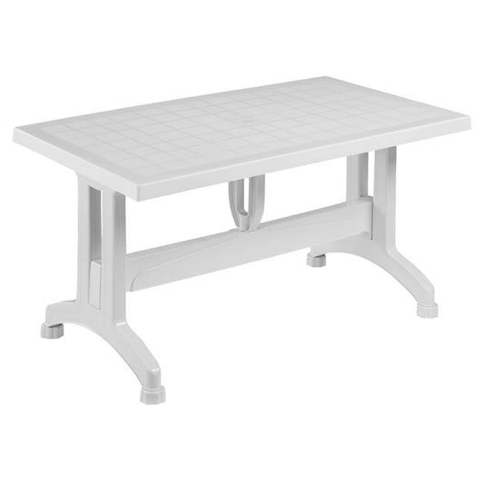 POLYPROPYLENE TABLE CORNWALL HM5738.01 WHITE 140X80X73.5Hcm image 1