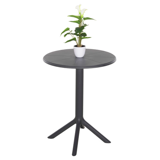 ROUND POLYPROPYLENE TABLE TERRIN HM6124.20 GREY Φ61x77Hcm. image 1