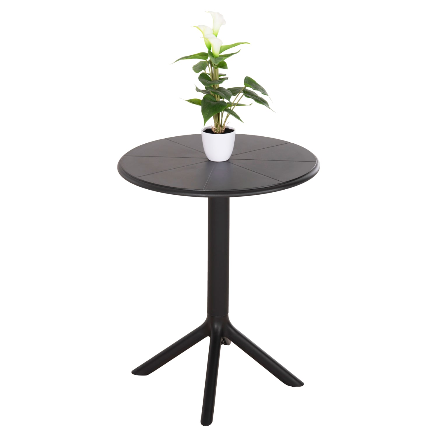 ROUND POLYPROPYLENE TABLE TERRIN HM6124.12 BLACK Φ60x75Hcm. image 1