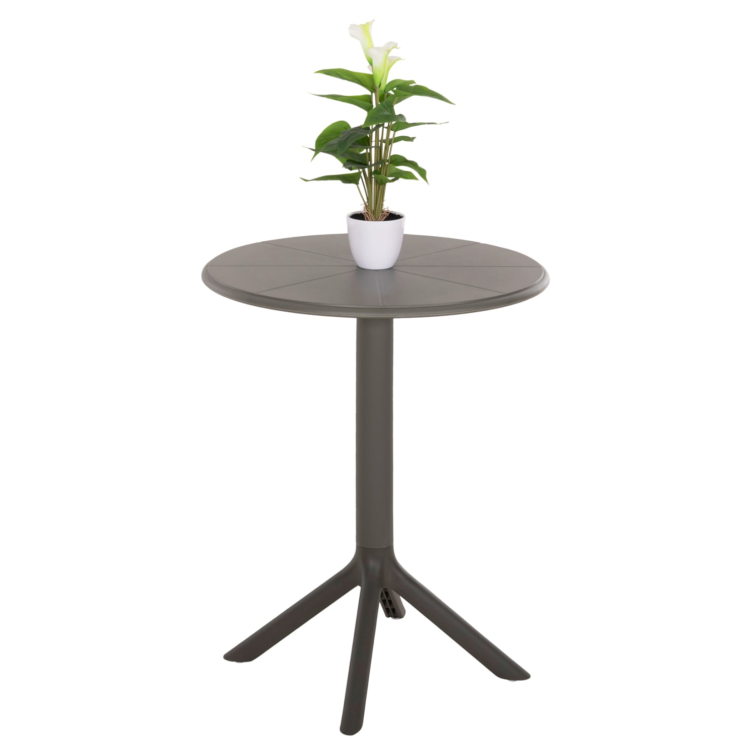 ROUND POLYPROPYLENE TABLE TERRIN HM6124.15 OLIVE GREEN Φ60x75Hcm. image 1