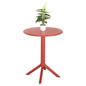 ROUND POLYPROPYLENE TABLE TERRIN HM6124.16 RED Φ61x77Hcm. image 1