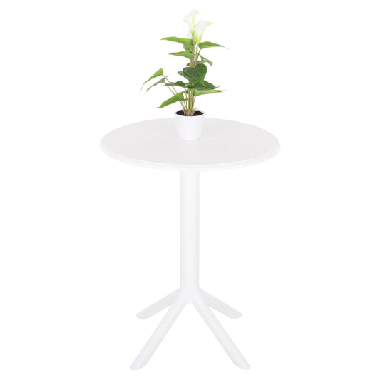 ROUND POLYPROPYLENE TABLE TERRIN HM6124.11 WHITE Φ61x77Hcm. image 1