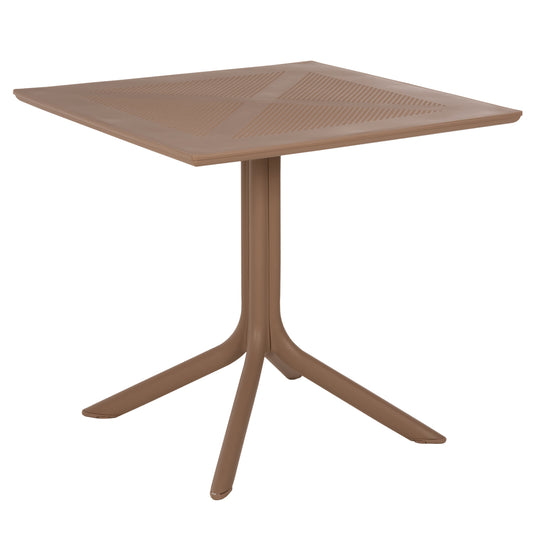 OUTDOOR POLYPROPYLENE SQUARE TABLE LUNAR HM5930.14 CAPPUCCINO 80x80x75Hcm. image 1