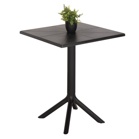 SQUARE POLYPROPYLENE TABLE TERRIN HM6125.12 BLACK 60,5x60,5x76,5Hcm. image 1