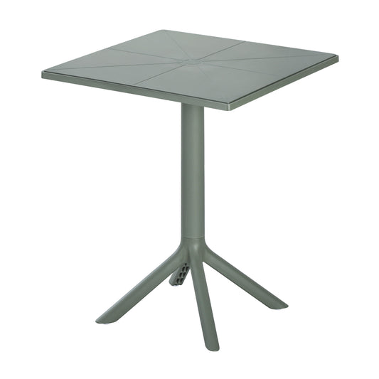 SQUARE POLYPROPYLENE TABLE TERRIN HM6125.15 DARK OLIVE 60,5x60,5x76,5Hcm. image 1