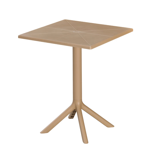 SQUARE POLYPROPYLENE TABLE TERRIN HM6125.14 CAPPUCCINO 60,5x60,5x76,5Hcm. image 1
