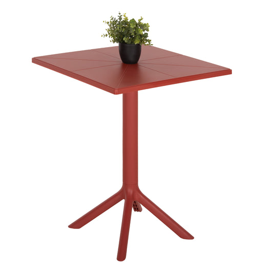SQUARE POLYPROPYLENE TABLE TERRIN HM6125.16 RED 60,5x60,5x76,5Hcm. image 1