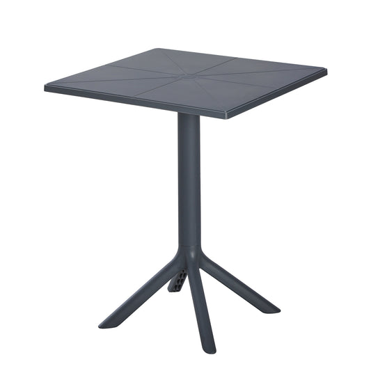 SQUARE POLYPROPYLENE TABLE TERRIN HM6125.20 DARK GREY 60,5x60,5x76,5Hcm. image 1