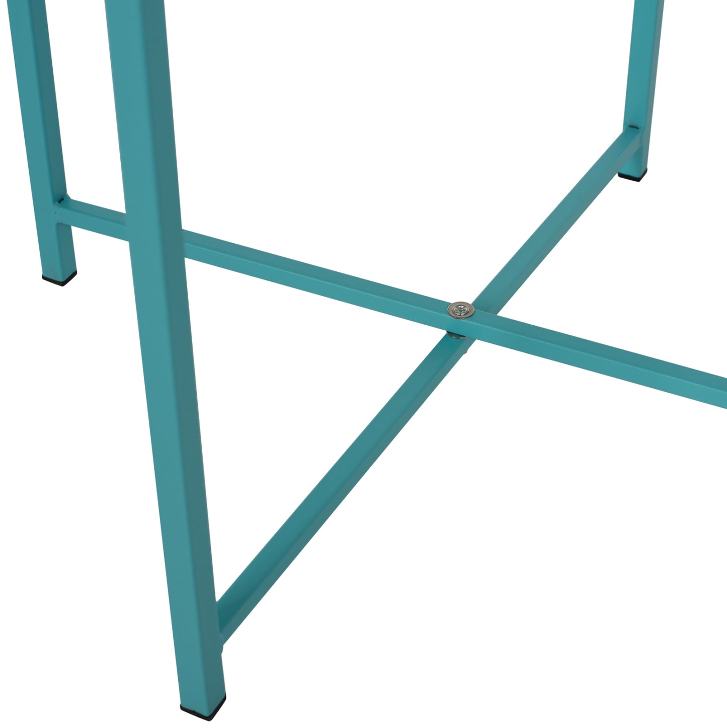 Сгъваем Страничен Масичка Самуел с Поднос в Тюркоаз Φ46x53Hcm