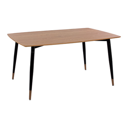 Table with natural desktop with metallic legs black matte HM8554.01 160x90x75cm image 1
