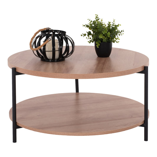 LIVING ROOM TABLE MATTEO 2 LEVELS ROUND HM8753.11 Φ75x40,5Hcm. image 1