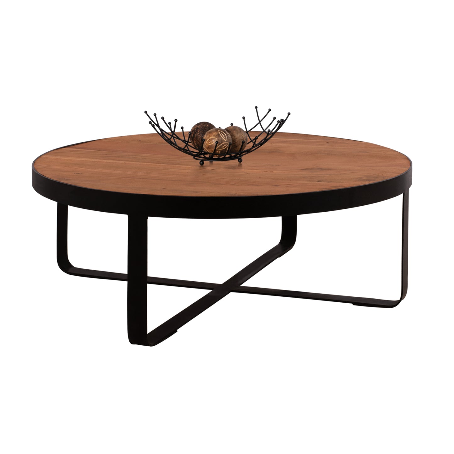 Coffee Table ATHARVA HM8461.11 solid acacia wood  Φ100X36cm image 1