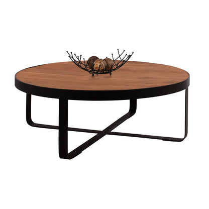 Coffee Table ATHARVA HM8461.11 solid acacia wood  Φ100X36cm image 1