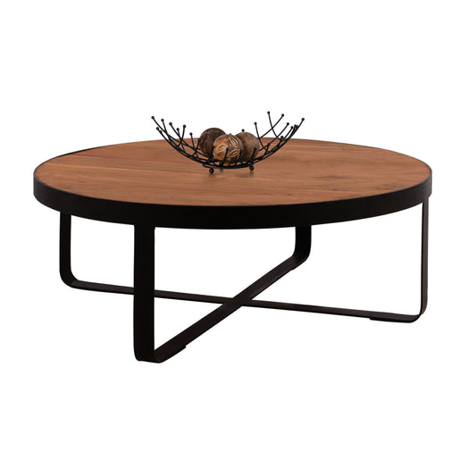 Coffee Table ATHARVA HM8461.11 solid acacia wood  Φ100X36cm image 1