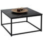 COFFEE TABLE BRAYLEN HM8942.13 SQUARE WITH MELAMINE BLACK MARBLE LOOK 75x75x43Hcm. image 1