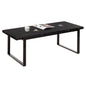 COFFEE TABLE SHABEN HM9585.01 MDF IN BLACK MARBLE TABLETOP-BLACK METAL BASE 120x60X46Hcm. image 1