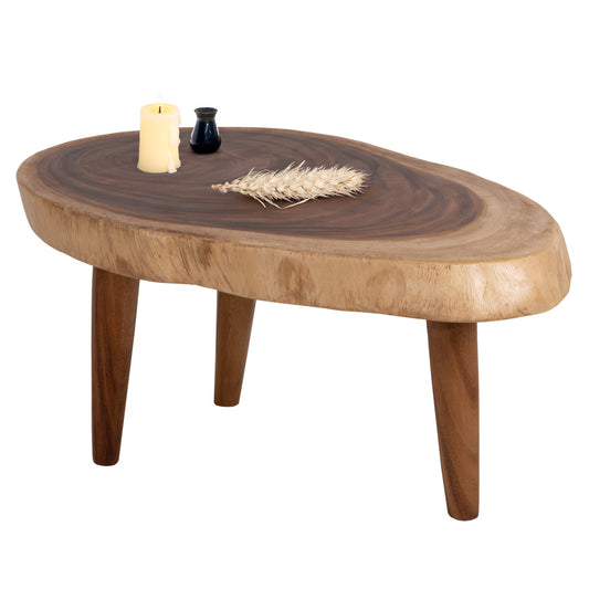 COFFEE TABLE DOMPU HM9631 SOLID SUAR WOOD 8cm THICK TABLETOP 60x94x46Hcm. image 1