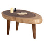 COFFEE TABLE DOMPU HM9631 SOLID SUAR WOOD 8cm THICK TABLETOP 60x94x46Hcm. image 1