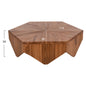 COFFEE TABLE HEXAGON HM9790 TEAK WOOD IN NATURAL  114x99x34Hcm. image 1