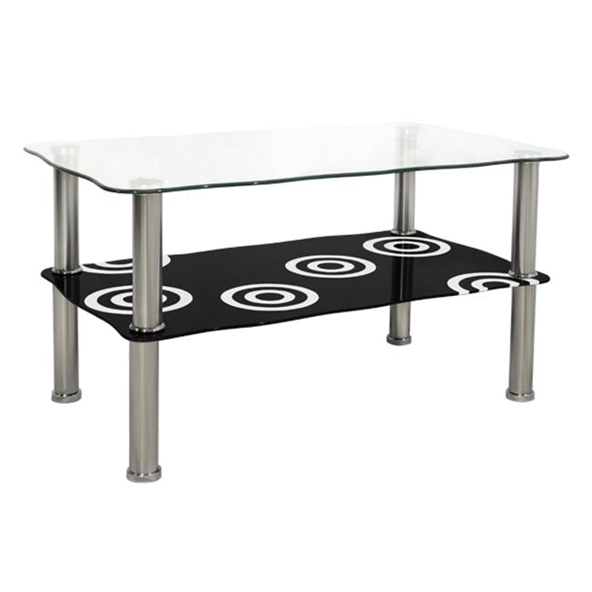 Glass Coffee Table GRABES with chromed legs HM0087 75x45x41cm image 1