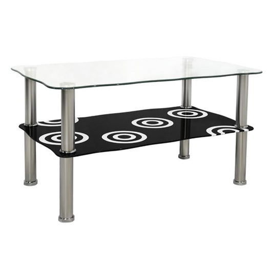 Glass Coffee Table GRABES with chromed legs HM0087 75x45x41cm image 1