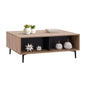 COFFEE TABLE MARGARIT LIFTABLE MELAMINE IN OAK-GREY COLOR 100x58x39-53Ycm.HM8677.11 image 1