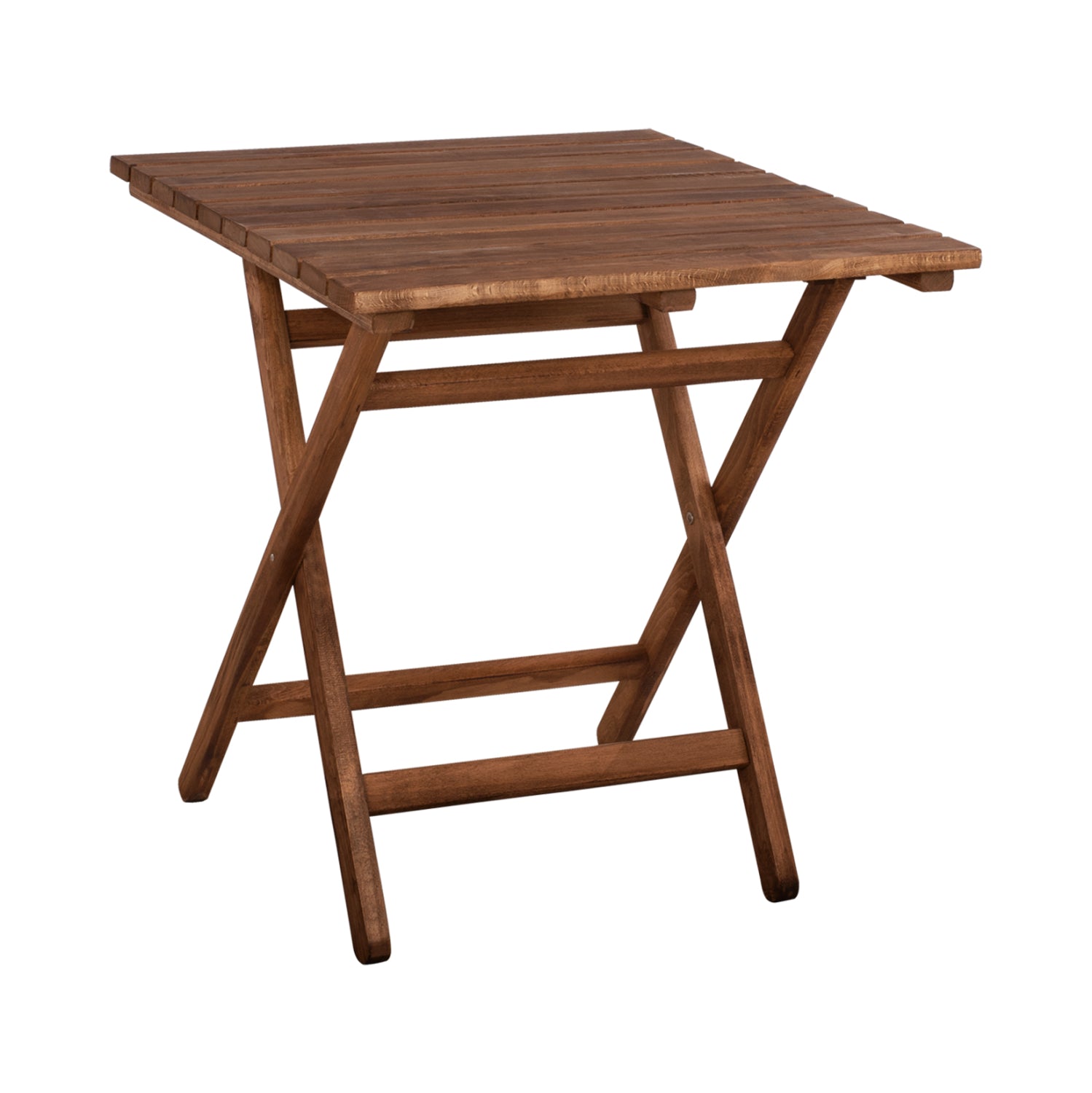 Director''s Table Limnos 70x70x75cm Solid Wood Impregnation Walnut HM5648.01 image 1