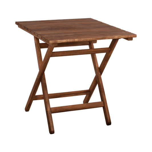 Director''s Table Limnos 70x70x75cm Solid Wood Impregnation Walnut HM5648.01 image 1