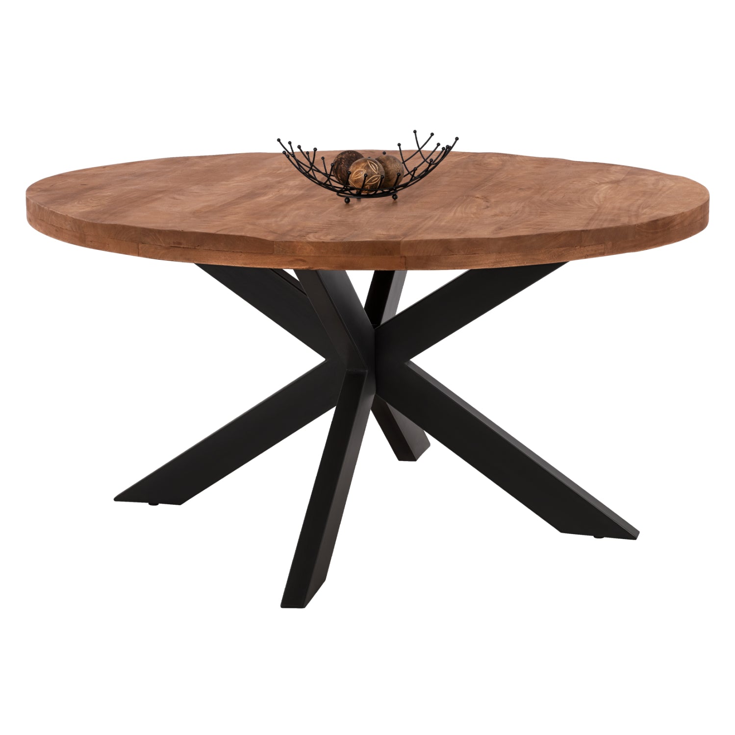 Round Table LEVINHO 6cm thick solid mango wood Φ150x78Η HM8485.11 image 1