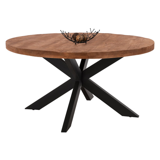 Round Table LEVINHO 6cm thick solid mango wood Φ150x78Η HM8485.11 image 1