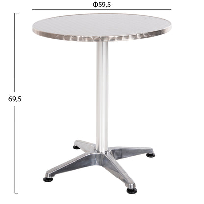 ROUND ALUMINUM TABLE FRODO HM5539 METALLIC COLOR-4-PRONGED BASE Φ59,5x69,5Hcm.