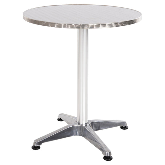 ROUND ALUMINUM TABLE FRODO HM5539 METALLIC COLOR-4-PRONGED BASE Φ59,5x69,5Hcm. image 1